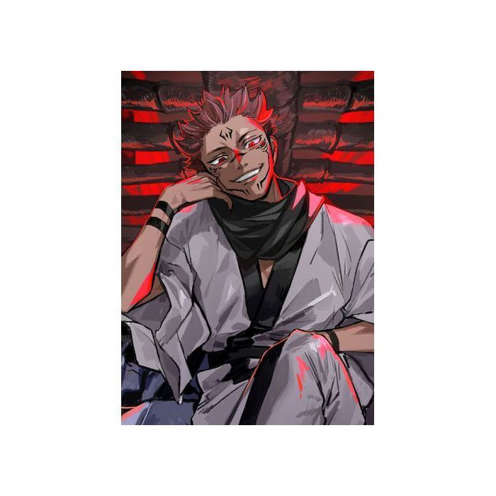 Poster - Sukuna Jujutsu - Haute qualité - Décoration murale - Mixte - A5 A4 A3