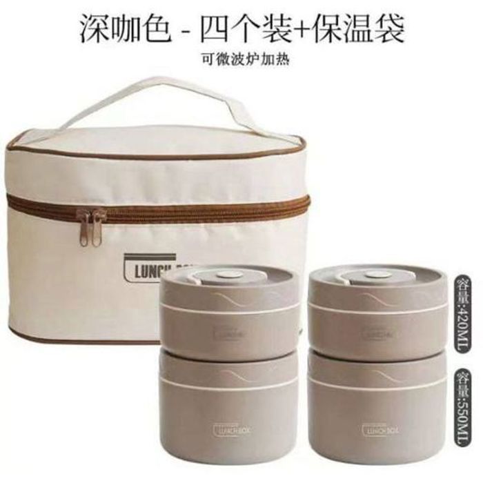 Lunch Box isotherme portable en acier inoxydable, récipient alimentaire isolant, couleur aliatoire