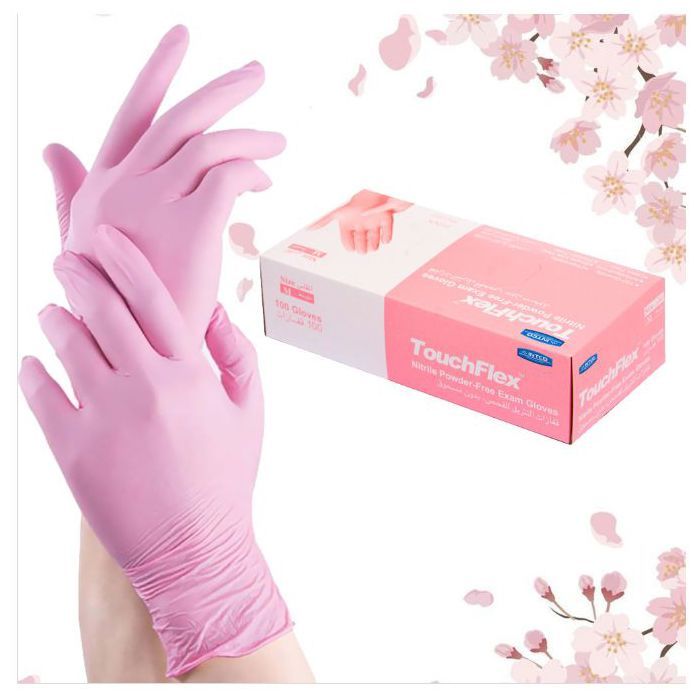 gant nitrile rose taille M
