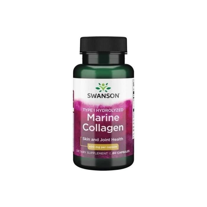 Compléments alimentaires Type I Hydrolyzed Marine Collagen BI7376 , Swanson,