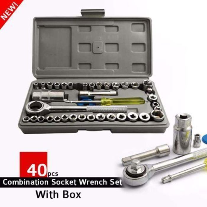AIWA 40 PCS Automobile Boîte à outils Coffret Clé à douille Manchon