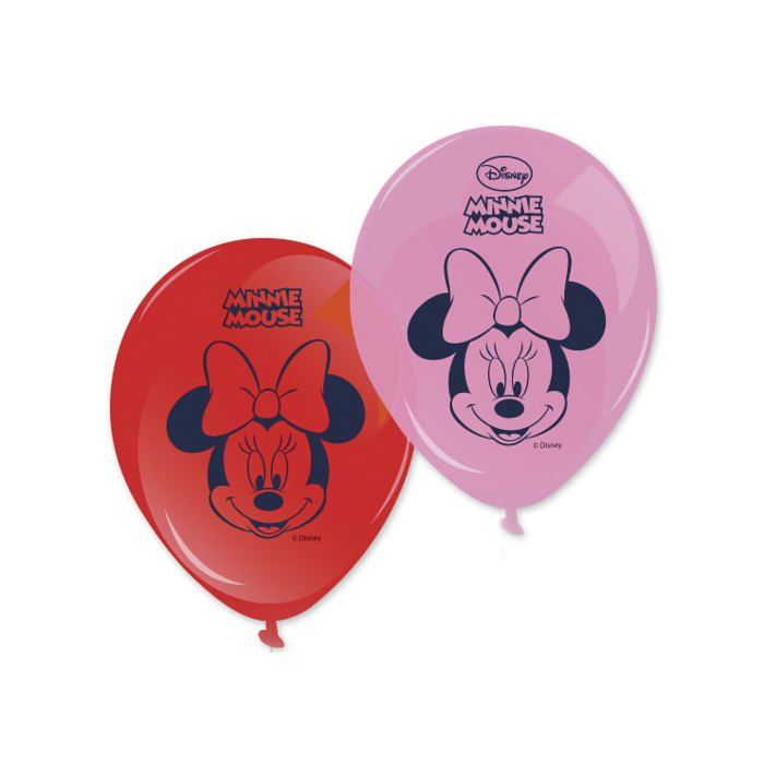 8 Ballons Imprimés Minnie  28 cm - Multicolore