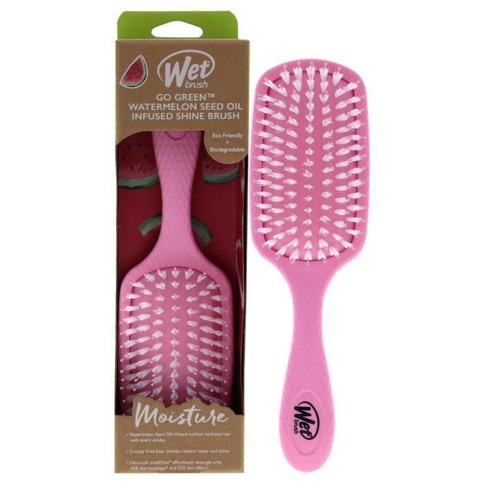 Go Green Infused Shine Brush - Huile de graine de pastèque par Wet Brush pour unisexe - 1 Pc Brosse à cheveux