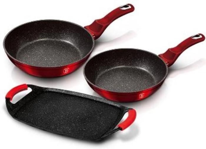 Pack Poêle et grill plate - Metallic Line Berlinger Haus