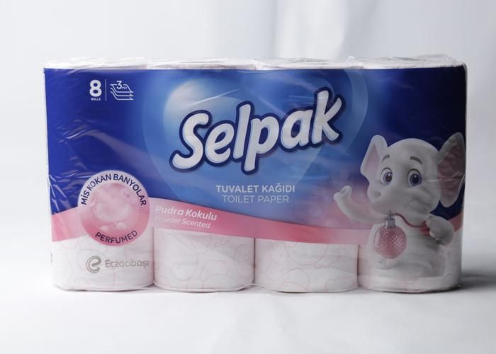 PAPIER TOILETTE SELPAK 3 PLIES X 8 POWDER