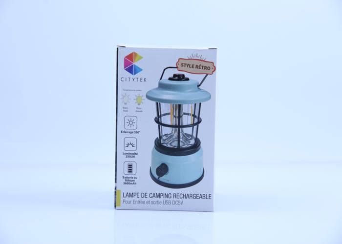 Lampe LED camp rechargeable 250lm MF109367 Citytek