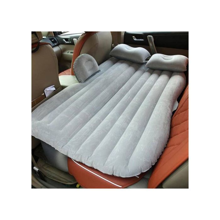 Siège de voiture de camping de voyage gonflable, lit d'air de matelas de repos de sommeil avec 2 oreillers