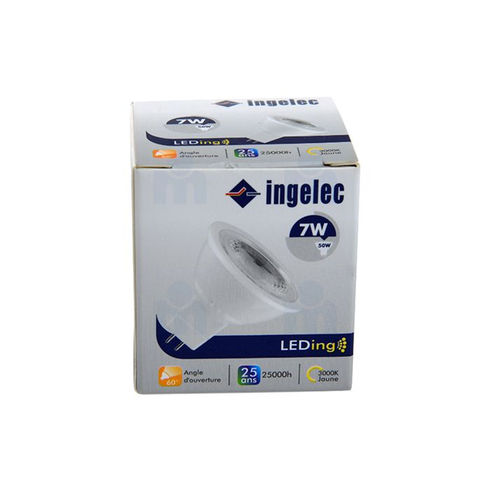 Spot Led 7W GU5.3 6500K lumière jaune - INGELEC