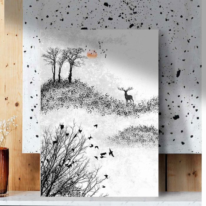 Tableau Décoratif - Abstrait Chic - 80 x 120 cm - Multicolore - Design Contemporain