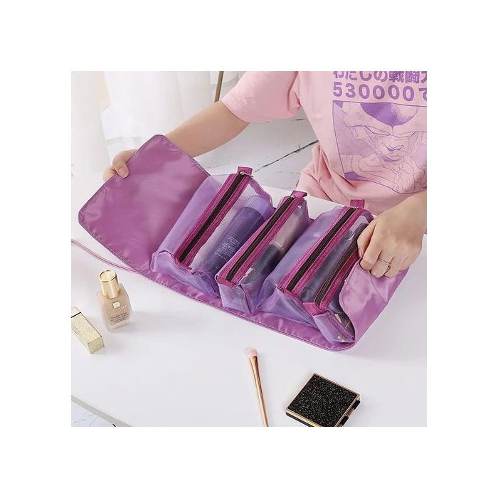 Trousse de Toilette Portable, Pliable pour Cosmétiques et Articles de Toilette