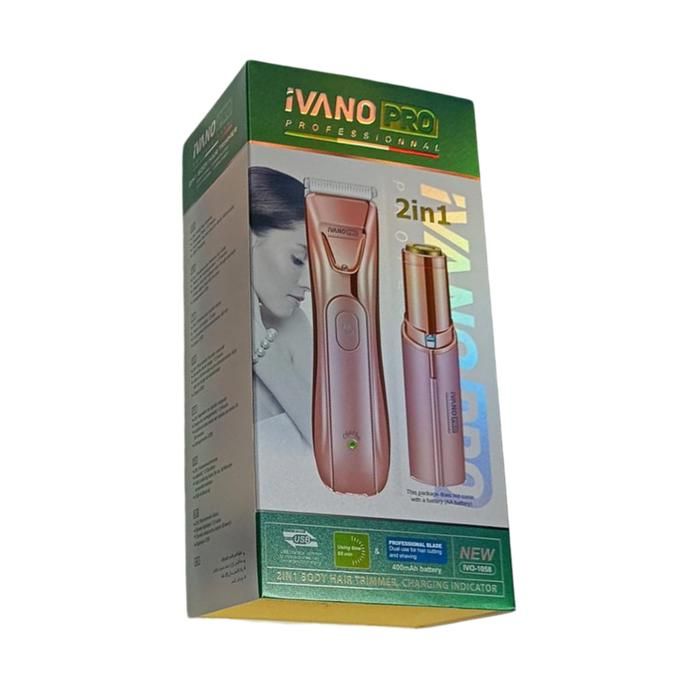 IVANO PRO 2in1 – Tondeuse Corps & Visage Rechargeable