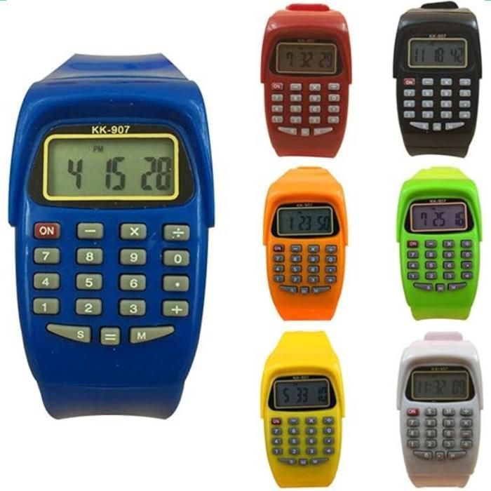 Calculatrice numérique colorée, de sport en Silicone pour enfants multifonction calcul (Couleur aléatoire)