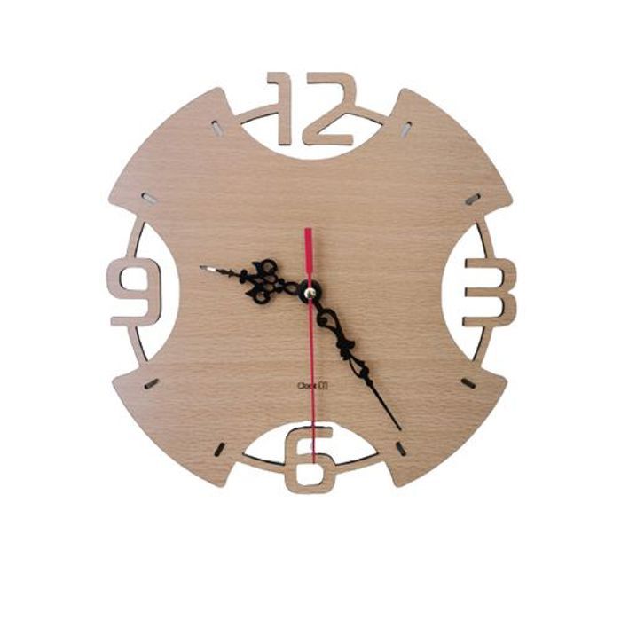 Horloge Murale - Haute Qualité - Bois Découpé au Laser - Multicolore - Pour Maison et Cuisine