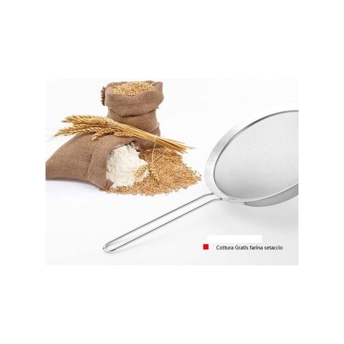 Passoire & Tamis Cuisine Acier Inoxydable: Maille Fine, Ø 20 cm, Poignée Longue