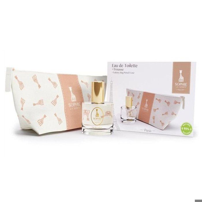 Coffret Eau de Toilette - SOPHIE LA GIRAFE - 50ml - Sans alcool - Trousse de toilette - Bébé