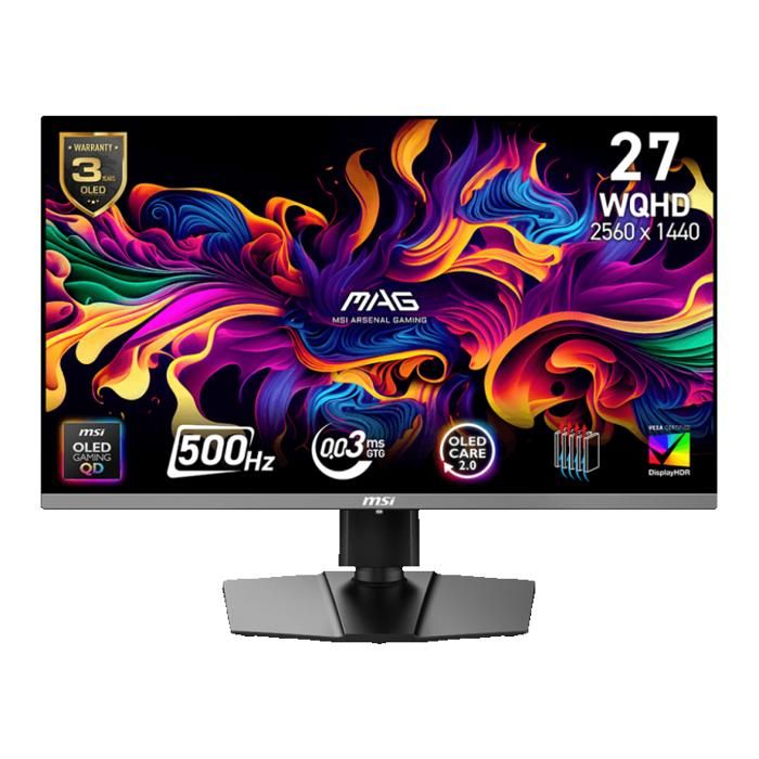 Skärm - MSI - MAG 272QP QD-OLED - 27 tum - QD-OLED - 2560x1440 - 500 Hz