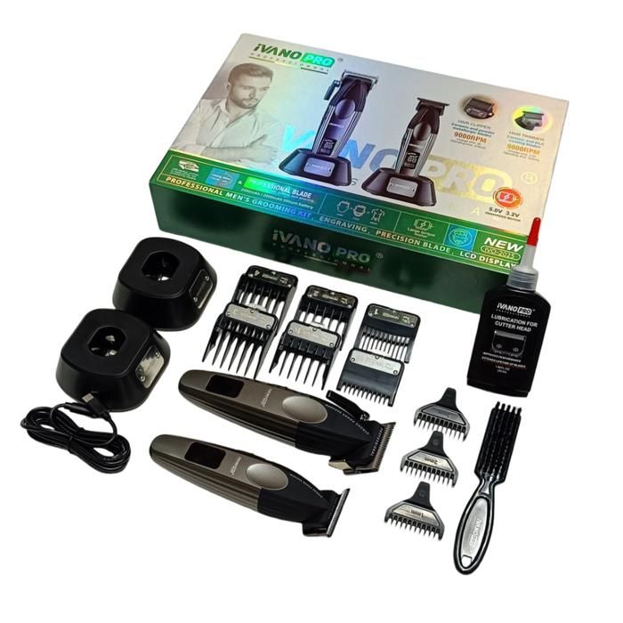 Ivano Pro – Kit de Tondeuses Professionnel pour Homme