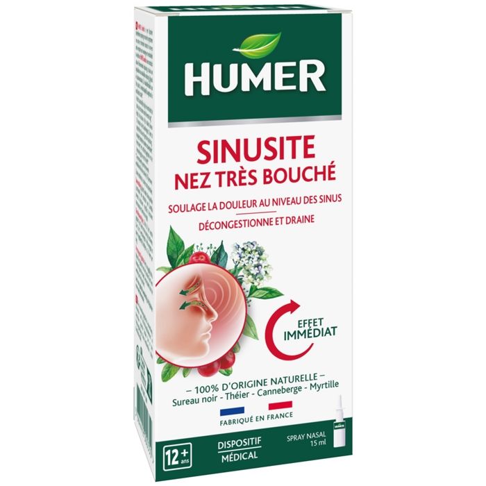 Humer Sinusite Nez Très Bouché Spray Nasal 15ml