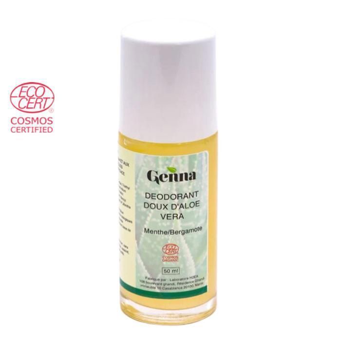 Déodorant - GENNA - Menthe-Bergamote - 50 ml - 100% d'origine naturelle - Sans aluminium