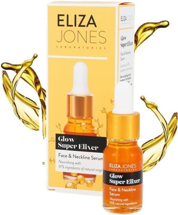 Sérum visage et décolleté (Glow Super Elixer : nourrit et nourrit la peau avec 98 % d'ingrédients naturels) 10ml