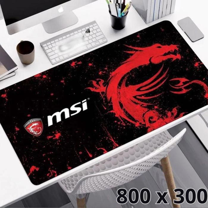 Tapis  Gamer pour les jeux sur notebook, MSI 800 x 300 Mouse pad XXXL pour clavier MSI