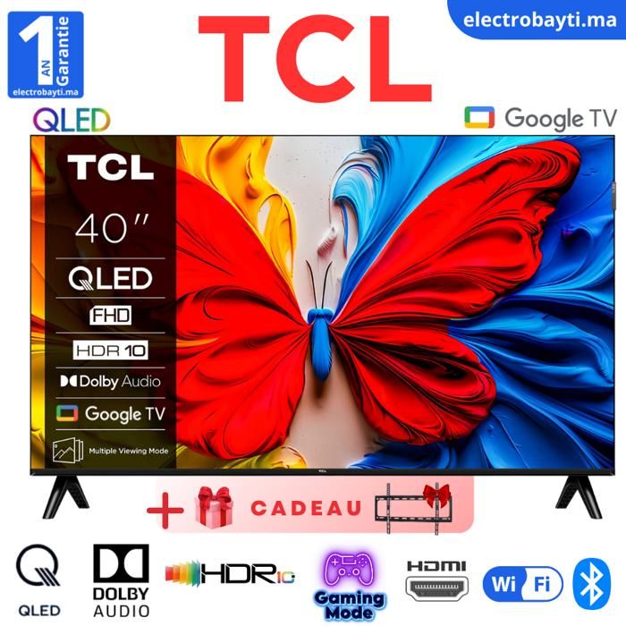 TV QLED - TCL - 40S5K - 40 pouces - Full HD - Dolby Audio - Google TV