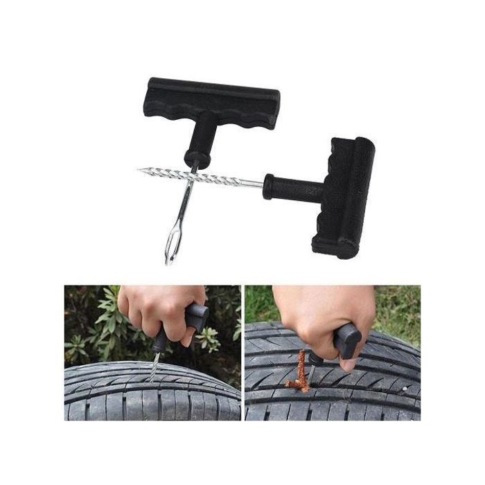 Kit de Réparation de Pneus - Foret, Jack, Forage en Caoutchouc
