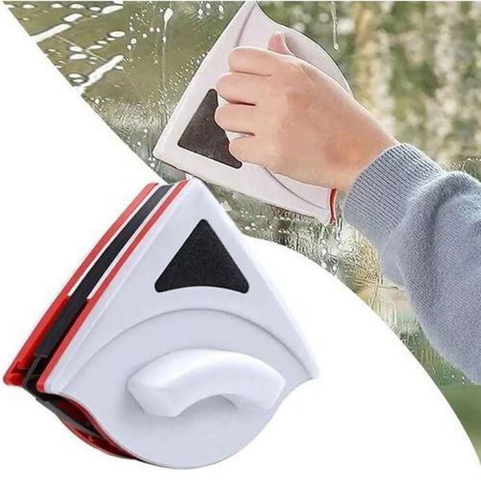 Essuie-glace magnétique double face pour nettoyage de vitre Lave vitre aimantée, Couleur aliatoire