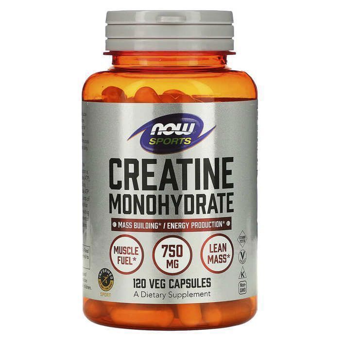 Suppléments pour les sportifs Les suppléments de créatine Now Monohydrate de créatine (750mg) 120 capsules