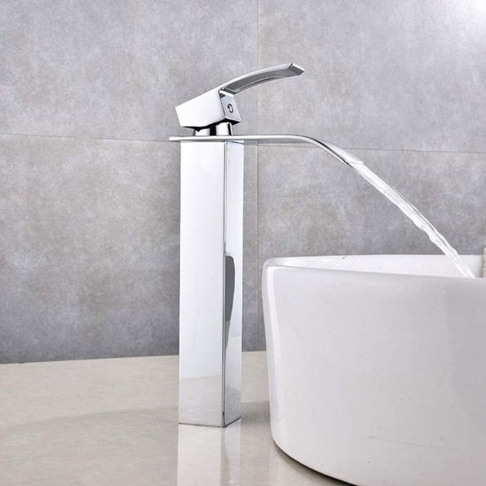 General Robinets De Lavabo Mitigeur Cascade En Acier Chaud Et Froid