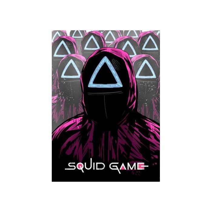 Poster Décoration murale - SQUID GAME - Triangle - Haute qualité - Noir - A5 A4 A3