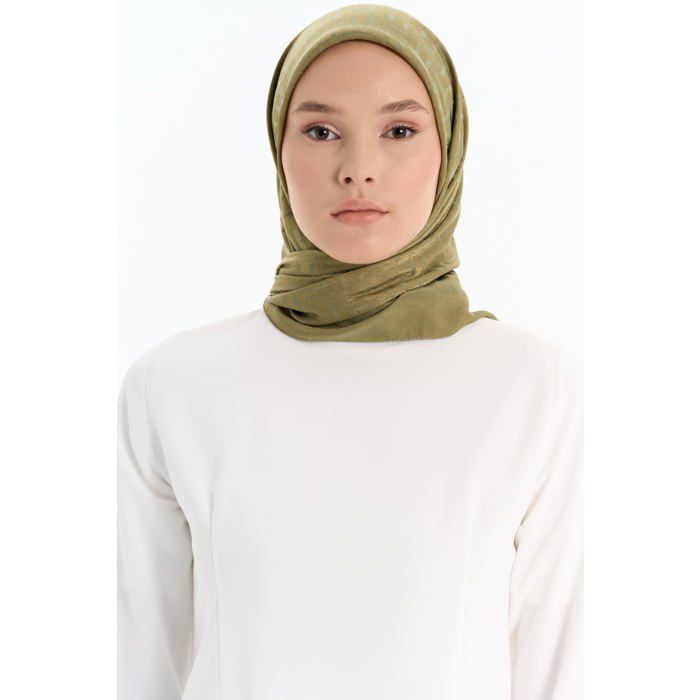 Écharpe - T naturel - Vert - 57% Lyocell - 43% Coton - 99x99 cm