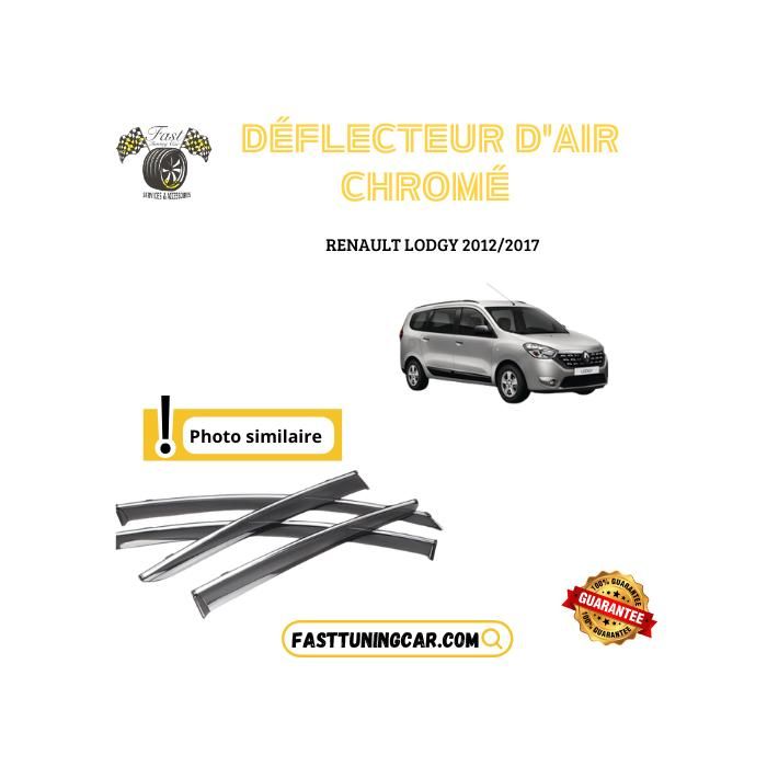 Déflecteur d'air - Renault - Lodgy - Noir et chromé - Set de 4 - 2012-2017