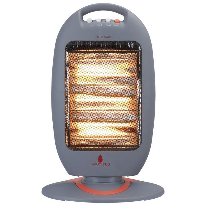 Chauffage Electrique - Prima - 1200W - Gris - 3 Tubes - Système de sécurité intégré