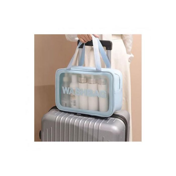 Sac de rangement de toilette pour voyage pour femmes, sac cosmétique imperméable en pvc