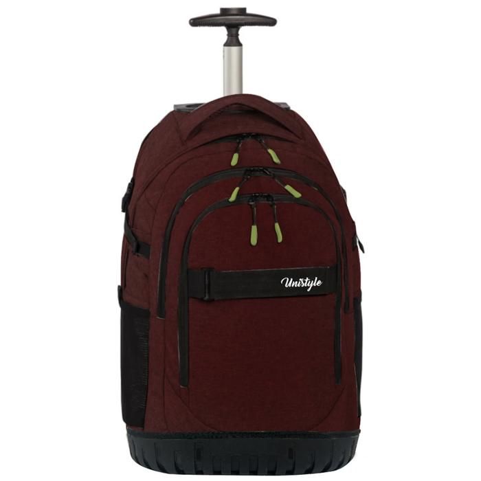 Sac à dos Trolley - GENERIC - 17 pouces - Base rigide - 3 poches - Design uni