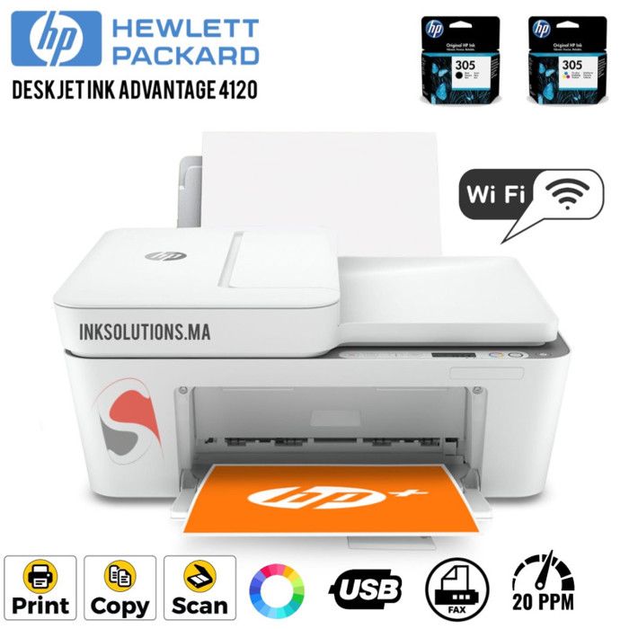 Imprimante multifonction DeskJet Plus 4120 (3XV14B)