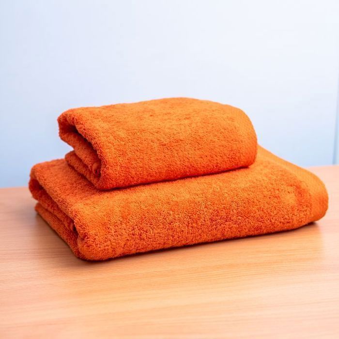 Serviette de bain - A3 HOME - 70x140 cm - 100% coton - 2 pièces - Orange