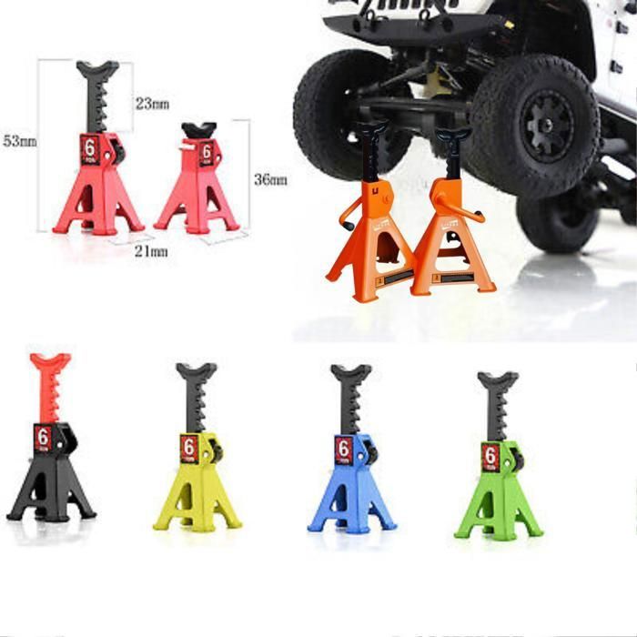 Support voiture 2 tonnes hauteur réglable double verrouillage (Couleur aléatoire)