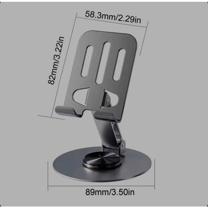 Support de téléphone portable réglable en métal – Base rotative