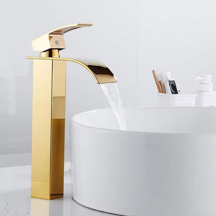 Robinet Lavabo Cascade, Mitigeur D'évier Eau Froide Chaude