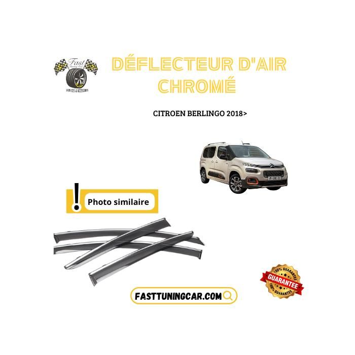 Déflecteur d'air - Citroën - Berlingo 2018 - Noir - Chromé - Set de 4