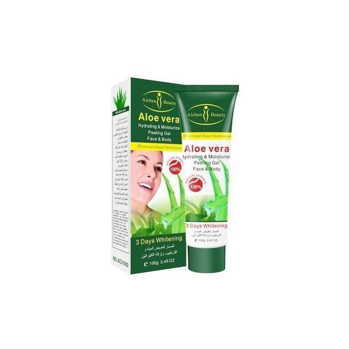 Crème Exfoliante Hydratante - Aichun Beauty - Aloe Vera - 100 ml - Sans sulfate - Pour peaux déshydratées