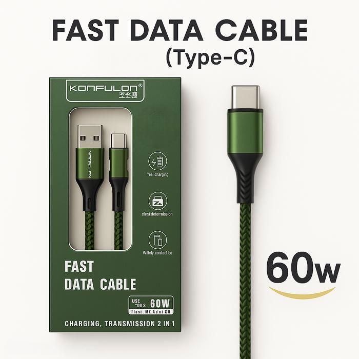 cable Type-c 60W fast charge et data cable compatible pour tous les telephone