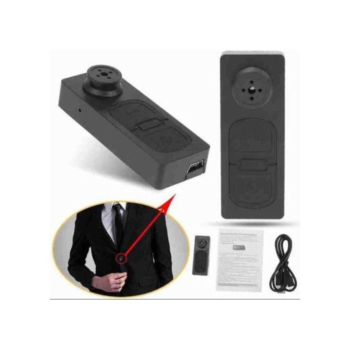 Caméra Espion Filaire – Mini Caméra Cachée Bouton avec Micro, Enregistrement Invisible