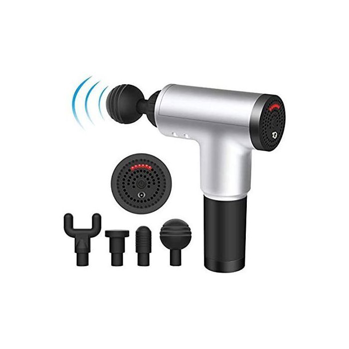 Thérapie Pistolets de Massage 6 Vitesses Masseur Musculaire avec 4 têtes