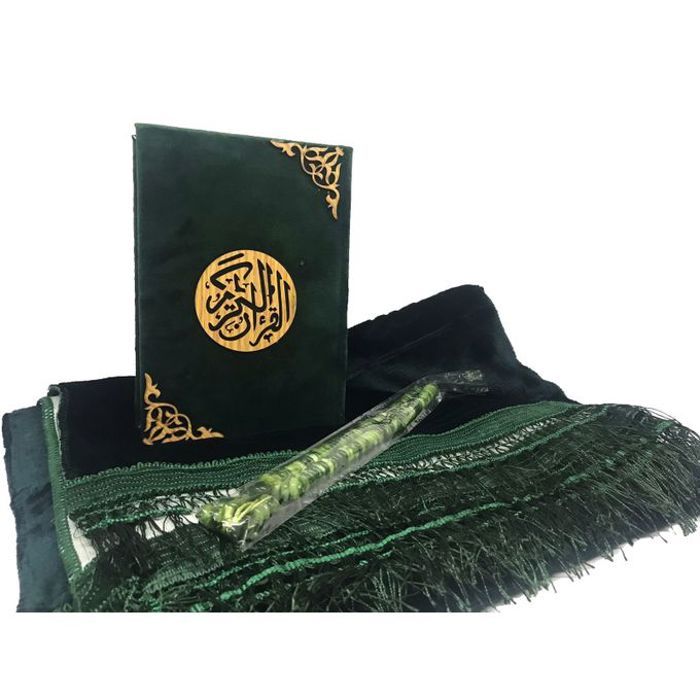 Set Coran - Haute qualité - Tapis de prière - Tasbih - Cadeau Ramadan - Mixte