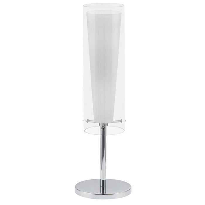 Lampe à poser PINTO E27 1X40W en acier chrome D110mm