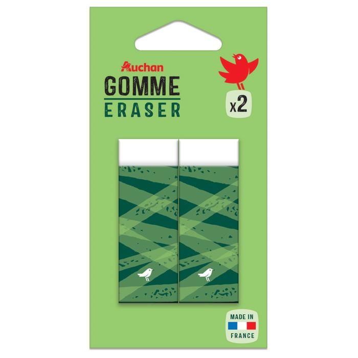 AUCHAN 2 PLASTIC RUBBERS