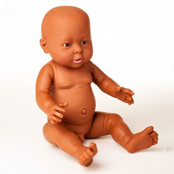 Poupée Ethnique - LAP - Garçon Africain - Vinyle Souple - 40 cm - Éducative - Dès 18 mois